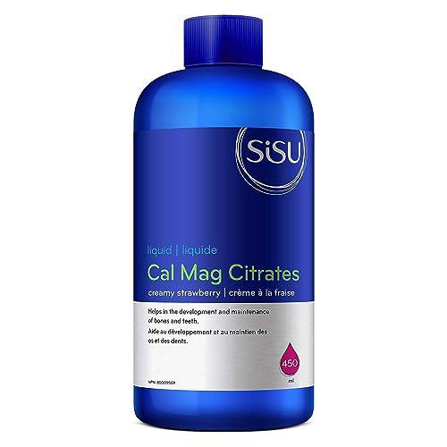 SISU Cal Mag Citrates Liquid with D3, Strawberry 450 mL (Pack of 1)