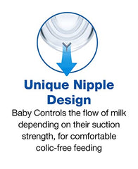 NUK Smooth Flow Nipples (2 pack) (0-6 month), Clear