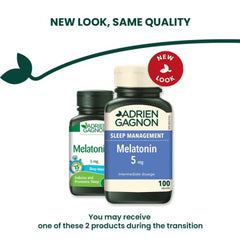 Adrien Gagnon - Melatonin 5 mg, for Faster and Deeper Sleep, 100 Capsules