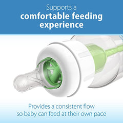 Dr. Brown's Natural Flow Level 2 Narrow Baby Bottle Silicone Nipple, Medium Flow, 3m+, 100% Silicone Bottle Nipple, 6 Pack