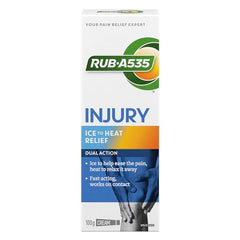 RUB A535 Injury Ice to Heat Relief Cream, Dual Action Therapy, 100 g