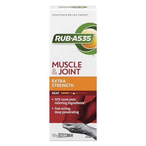 RUB A535 Muscle & Joint Heat Cream, Deep Penetrating Pain Relief, Extra Strength, 100 g