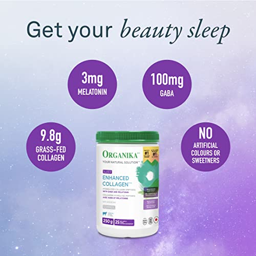 Organika Enhanced Collagen Sleep- with 100mg Gaba and 3g Melatonin-Deep Restful Sleep- 250g