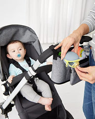 Skip Hop Silicone Pacifier Holder, Grab & Go, Grey