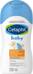 Cetaphil Baby Moisturizing and Massage Oil with Organic Calendula - 99% Natural - Paraben, Colourant and Mineral Oil Free, 200ml