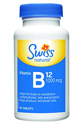 Swiss Natural Vitamin B12 Tablet, 1000 mcg