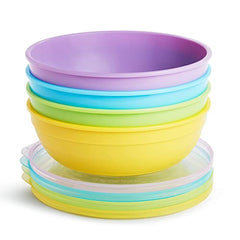 Munchkin Love-A-Bowls, Purple/Yellow/Green/Blue, 10 Count (Pack of 1)