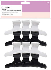 Fromm International Diane Large Butterfly Clips, 12 Per Bag