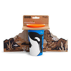 Munchkin Miracle 360 Wild Love Sippy Cup, 9 Ounce, Orca