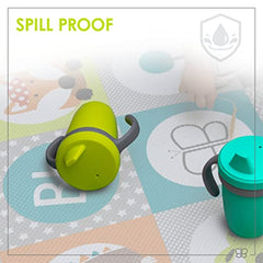 bblüv – Küp - 4-in-1 Durable Spill-Proof Transition Sippy Cup for Toddlers and Children - Food-Grade Silicone Baby Cup, Lime, 240 ml