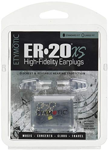 Etymotic High-Fidelity Earplugs, ER20XS Standard Fit, 1 Pair