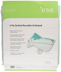 DMI Waterproof Furniture and Bed Protector Pad, 4-Ply Quilted, Reuseable, 28 x 36, Green