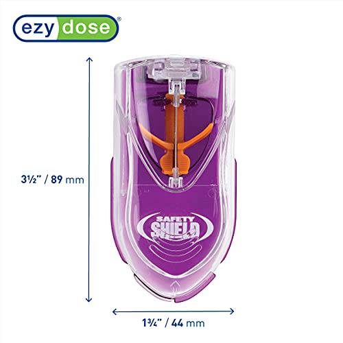 Ezy Dose Pill Cutter with Safety Shield, Safely Cut Pills and Vitamins, Pill Splitter, Purple