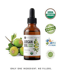 Kate Blanc Cosmetics Argan Oil for Hair and Skin 100% Pure Cold Pressed Organic Argan Hair Oil for Curly Frizzy Hair. Stimulate Growth for Dry Damaged Hair. Moroccan Skin Moisturizer (Light 4oz)