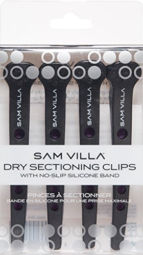 SAM VILLA Dry Sectioning Hair Clips with No-slip Silicone Band