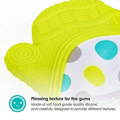 bblüv - Glüv – Food Grade Silicone Baby Teething Mitt with Opposable Thumb, Baby Teether with Stimulating Pattern for Self Soothing (Lime)