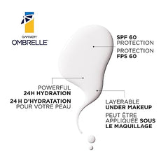 Garnier Ombrelle Daily UV Anti-Dry Moisturizer, Face Sunscreen, SPF 60, Hypoallergenic 50ml