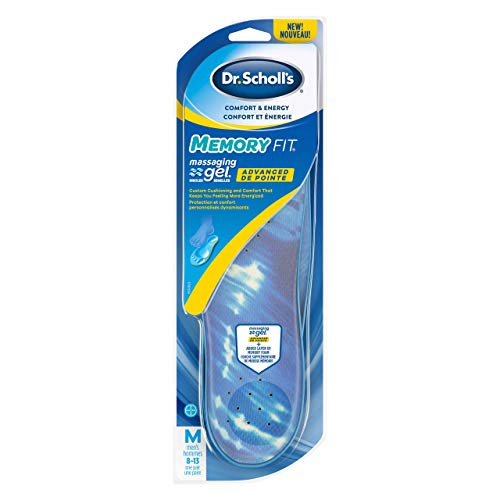 Dr. Scholl’s MEMORY FIT Insoles with Massaging Gel Advanced (Men's 8-14, Women's 6-10) // Pillow-Soft Memory Foam Conforms to Your Foot