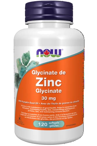 Now Foods Zinc Glycinate (Bisglycinate form) 30mg 120gel