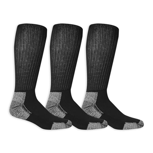 Dr. Scholl's Men's Advanced Relief Blisterguard Socks - 2 & 3 Pair Packs - Non-Binding Cushioned Moisture Management, Black, 13-15