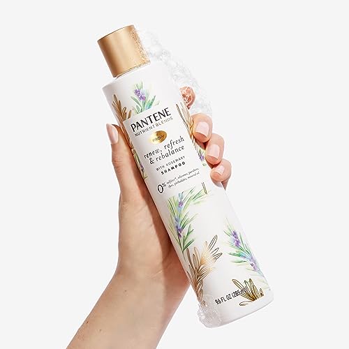 Pantene NUTRIENT BLENDS Rosemary SULFATE FREE SHAMPOO, 285 mL, White,Green,Lavendar