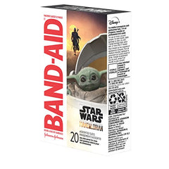 Band-Aid Brand Adhesive Bandages; Star Wars The Mandalorian - Self Adhesive Wound Care Skin Dressing - Assorted Sizes 20 Count