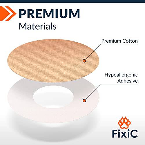 Fixic Freestyle Adhesive Patch 25 PCS – Good for Libre 1, 2, 3 – Enlite –  Guardian – NO Glue in The Center of The Patch – Pre-Cut Back Paper – Long