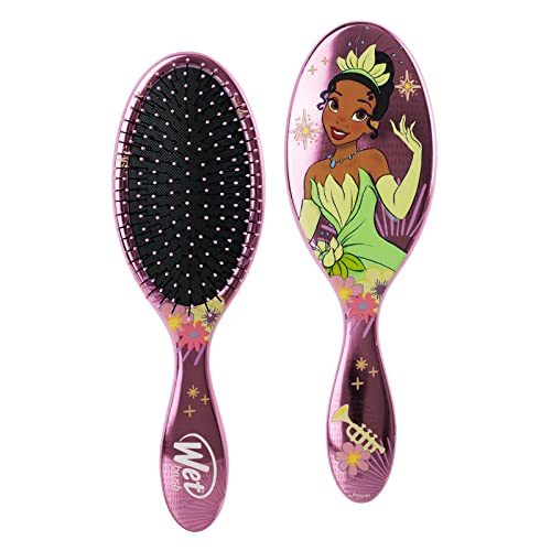 Wet Brush Disney Original Detangler Brush Princess Wholehearted - Tiana, Light Purple - All Hair Types - Ultra-Soft IntelliFlex Bristles Glide Through Tangles with Ease