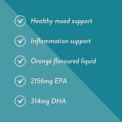 Omega3+ Joy Liquid Fish Oil Supplement, Natural Orange