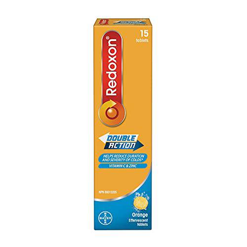 REDOXON Double Action Vitamin C and Zinc, Orange Effervescent Tablets