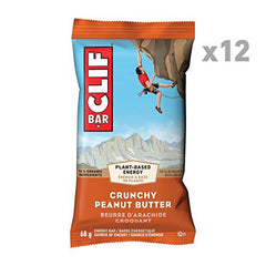 CLIF BAR - Energy Bars - Crunchy Peanut Butter - (68 Gram Protein Bars, 12 Count)