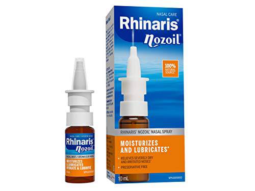 Rhinaris Nozoil Moisturizing & Lubricating Nasal Spray 10ml - Long Lasting Relief from Dryness, Congestion, Itchiness - Preservative-Free & Soothing Daily Nasal Care for Men & Women