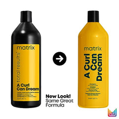 Matrix Curly Hair Shampoo, A Curl Can Dream Deep Cleansing Shampoo,Removes Build Up,Preserves Curl Pattern, Curly Hair Products, For Curly Hair, For Coily Hair, Paraben Free,1000ml Packaging May Vary)