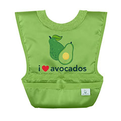 green sprouts Unisex Baby Pull-over Bib, Green & Navy, Small