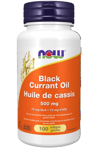 NOW Supplements Black Currant Oil 500mg Softgels, 100 Count