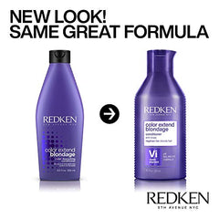 Redken Purple Conditioner, Color Extend Blondage Purple Conditioner, Neutralizes Brass and Moisturizes Hair, With Pure Violet Pigments and Citric Acid, 300 ML