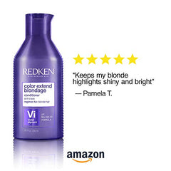 Redken Purple Conditioner, Color Extend Blondage Purple Conditioner, Neutralizes Brass and Moisturizes Hair, With Pure Violet Pigments and Citric Acid, 300 ML