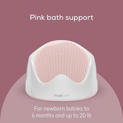 Angelcare Baby Bath Support, Pink, for Babies Less Than 6 Months of Age