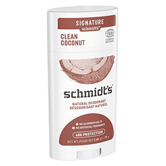 Schmidt's Deodorant Natural Stick for Women and Men Clean Coconut with 48 Hour Protection, No Aluminum Salts, Cruelty-free, Vegan Deodorant 75 g