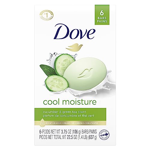 Dove Refreshing Beauty Bar skin care for Revitalized Skin Cucumber and Green Tea 106 g 6 count