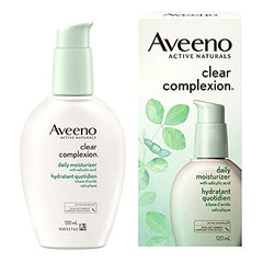 Aveeno Clear Complexion Daily Moisturizer - Face Wash, Salicylic Acid, Dry Skin & Oily Skin Cleanser - 120ml (Packaging May Vary)