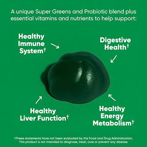 Goli SuperGreen Gummy Vitamin - 60 Count - Essential Vitamins and Minerals - Plant-Based, Vegan, Gluten-Free & Gelatin Free - Health from Within