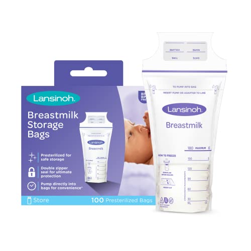 Lansinoh Breastmilk Storage Bags, Multicolor, 100 Count