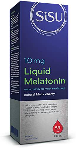 SISU Melatonin Liquid 10 mg, Black Cherry 59 mL (Pack of 1)