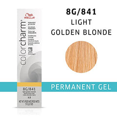 Wella ColorCharm Gel Permanent Hair Color for Blonde Color, 8NG Light Beige Blonde