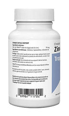 Trophic Zinc - Chelazome (30mg) 1 Count 120 caps. Helps in connective tissue formation. Chelated with natural amino acids, provides superior absorbtion. Helps with immune function.
