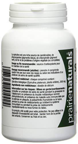 Prairie Naturals Organic Spirulina Tablets 180 count