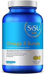 SISU Omega 3 Bursts Chewable Fish, Fruit Punch 120 SG (Pack of 1)