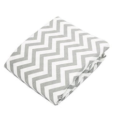 Kushies Pack N Play Playard Sheet, Soft 100% breathable cotton flannel, Made in Canada, Grey Chevron