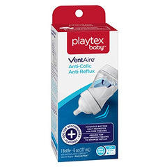 Playtex Baby VentAire Anti-Colic Feeding Baby Bottles, 6 Ounce, Pack of 1 Baby Bottle